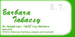 barbara takacsy business card